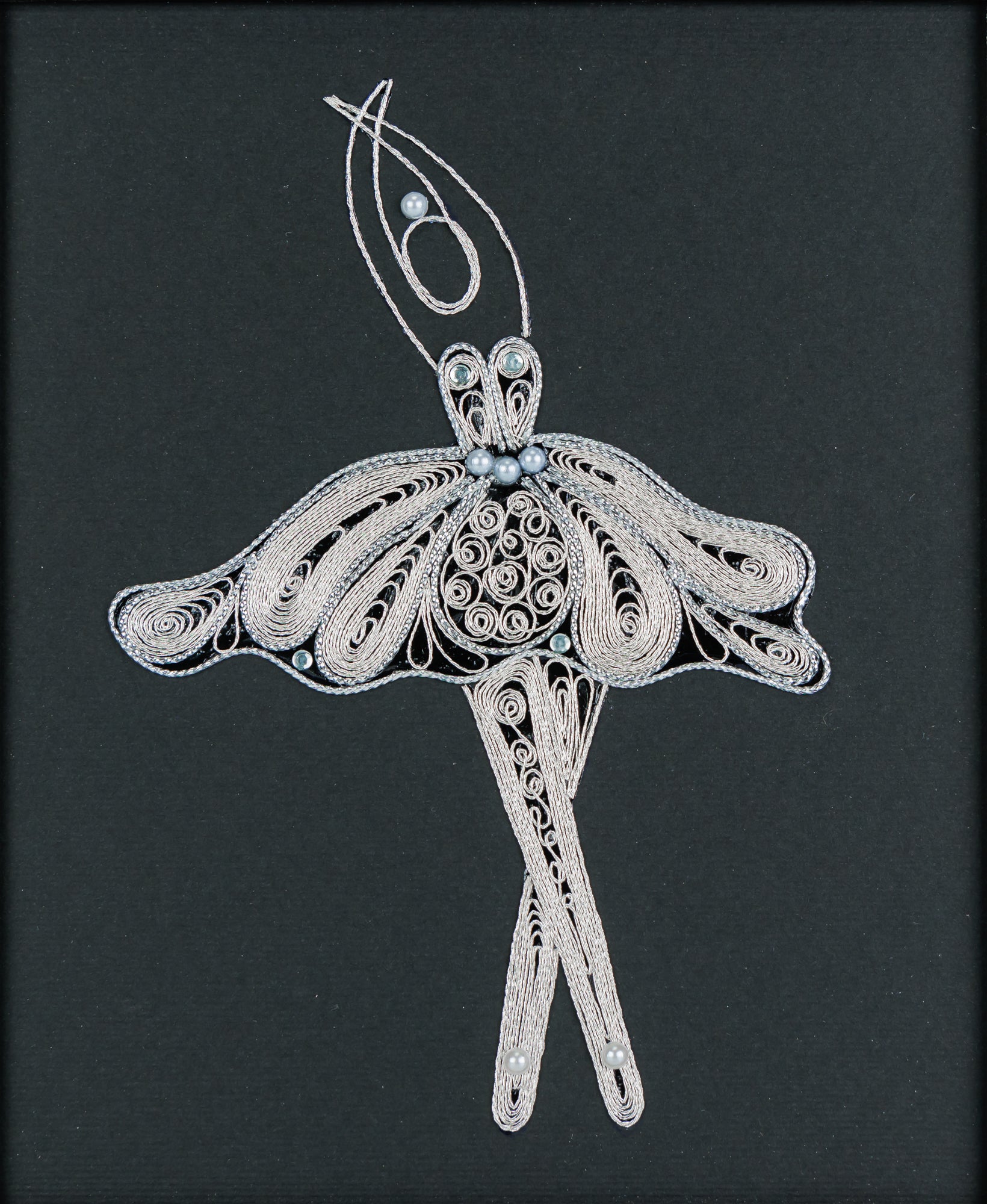 Ballerina, A Symbol of Grace -  Macedonian Silver-Thread Filigree