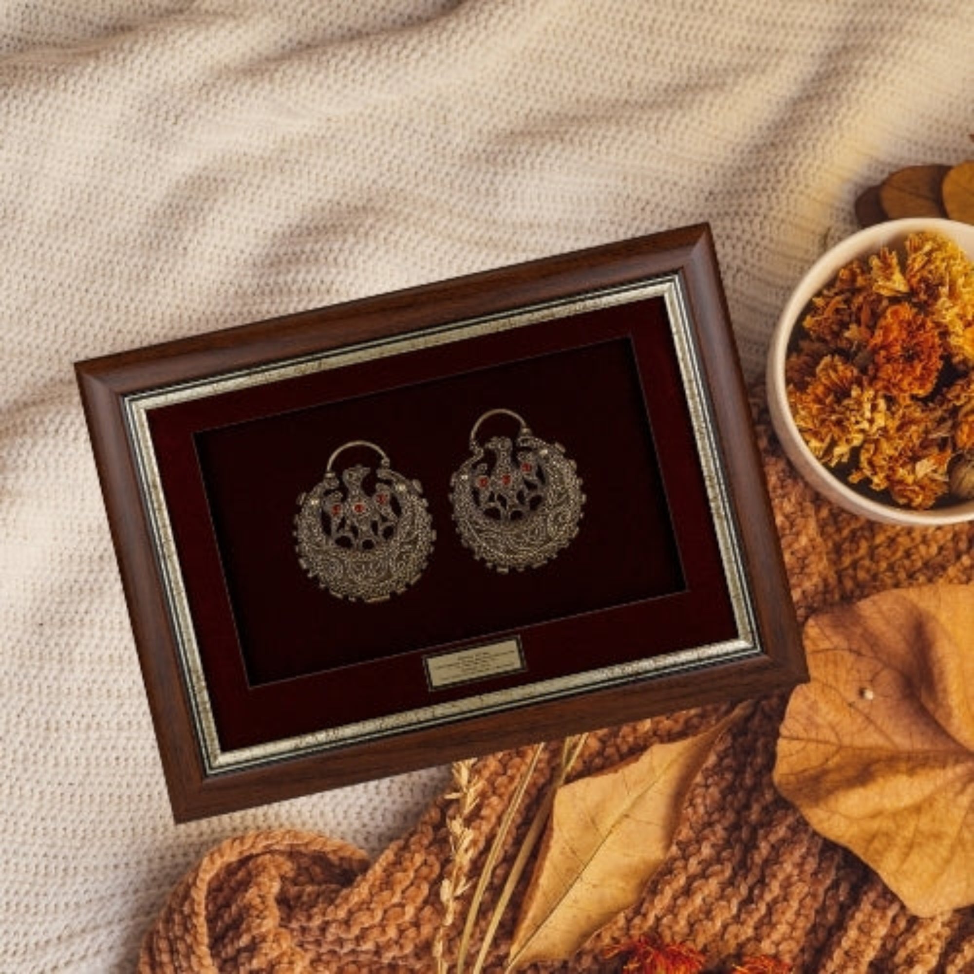 Macedonian Bird Motif Earrings - Gorno Orizari, Kocani