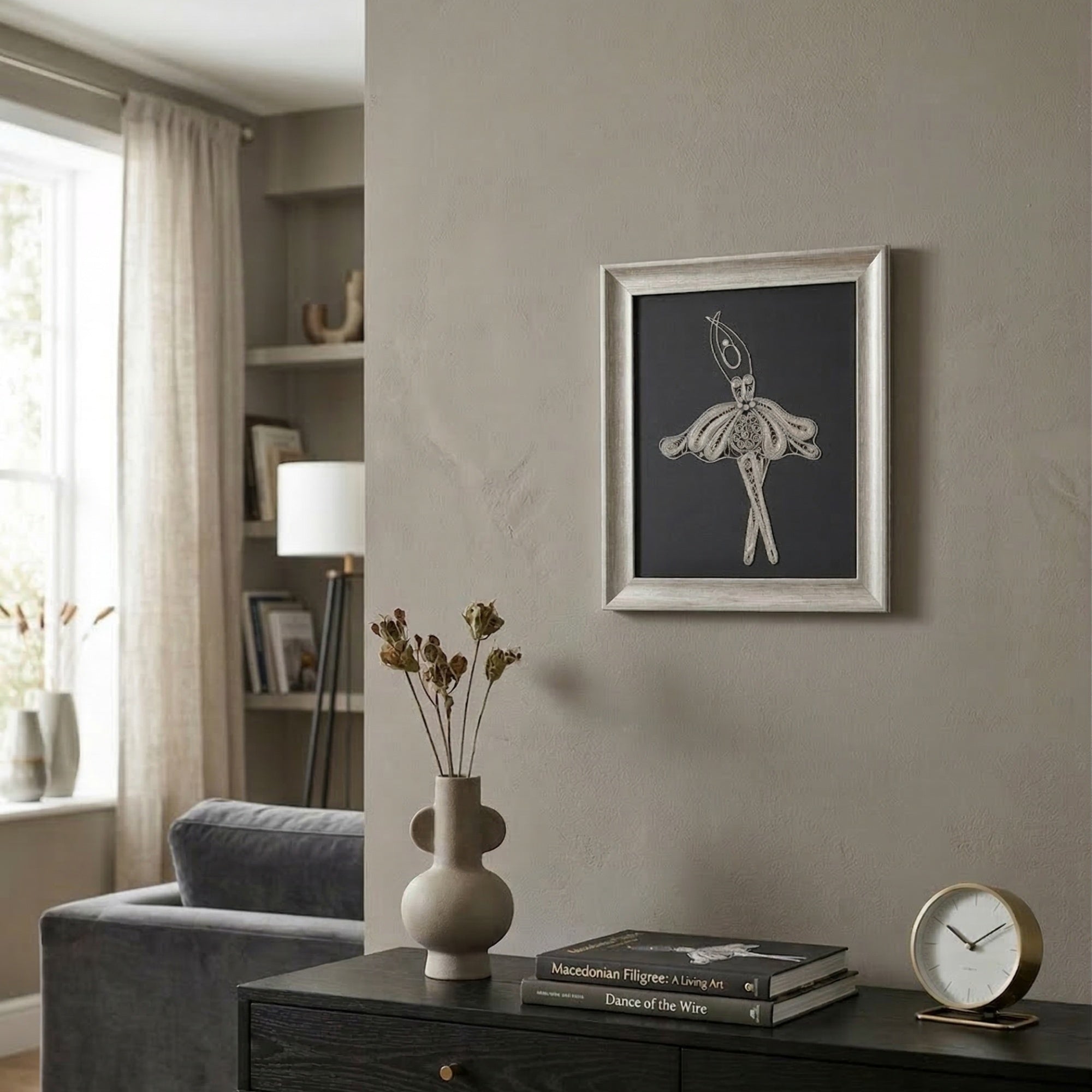 Ballerina, A Symbol of Grace -  Macedonian Silver-Thread Filigree