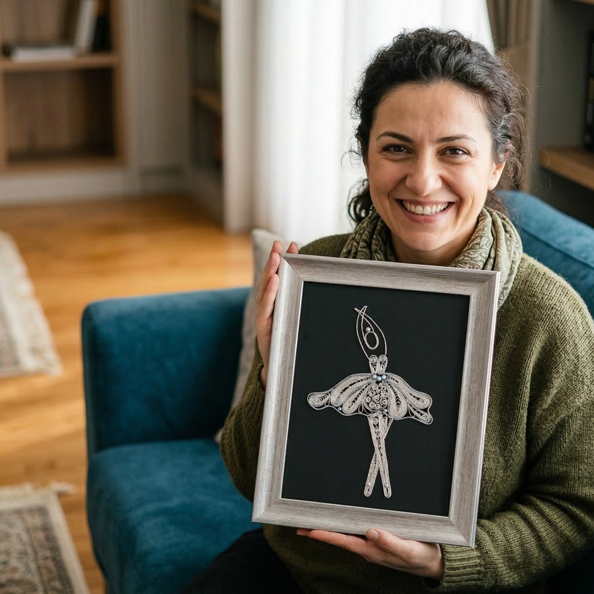 Ballerina, A Symbol of Grace -  Macedonian Silver-Thread Filigree